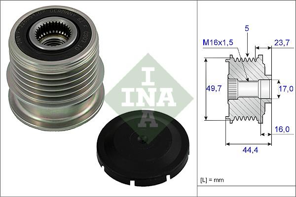 INA 535 0011 10 - Puleggia cinghia, Alternatore autozon.pro