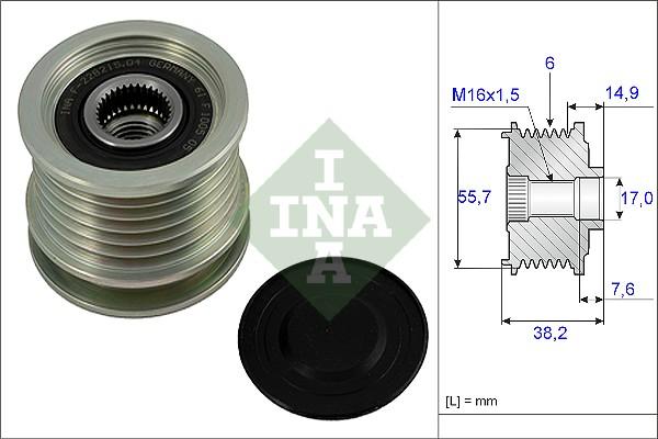 INA 535 0013 10 - Puleggia cinghia, Alternatore autozon.pro