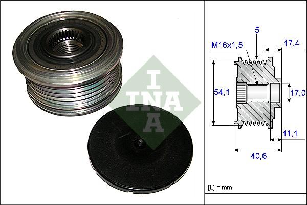 INA 535 0089 10 - Puleggia cinghia, Alternatore autozon.pro