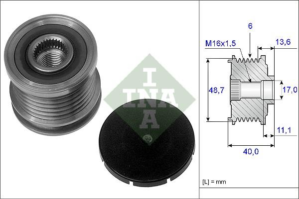 INA 535 0085 10 - Puleggia cinghia, Alternatore autozon.pro