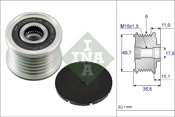 INA 535 0086 10 - Puleggia cinghia, Alternatore autozon.pro