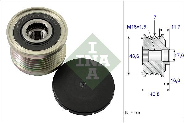 INA 535 0080 10 - Puleggia cinghia, Alternatore autozon.pro