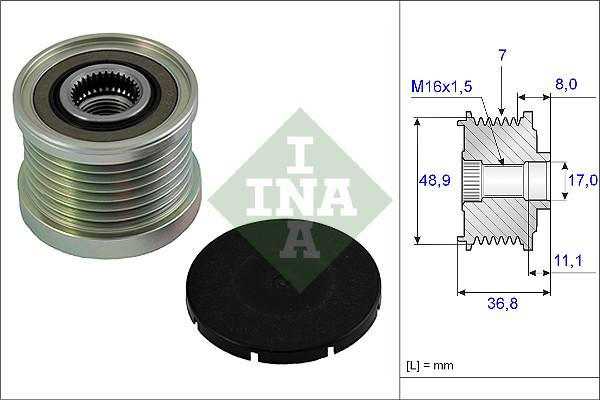 INA 535 0081 10 - Puleggia cinghia, Alternatore autozon.pro