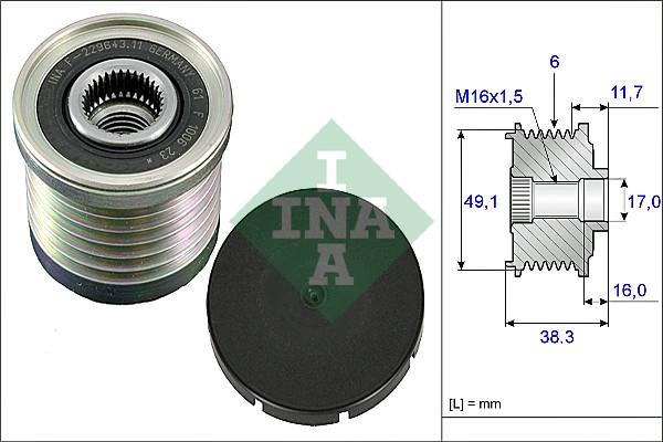 INA 535 0030 10 - Puleggia cinghia, Alternatore autozon.pro