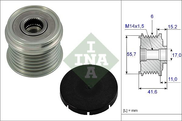 INA 535 0024 10 - Puleggia cinghia, Alternatore autozon.pro