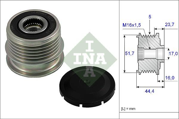 INA 535 0020 10 - Puleggia cinghia, Alternatore autozon.pro