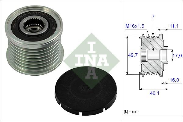 INA 535 0021 10 - Puleggia cinghia, Alternatore autozon.pro