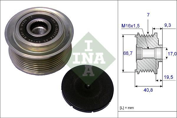 INA 535 0079 10 - Puleggia cinghia, Alternatore autozon.pro