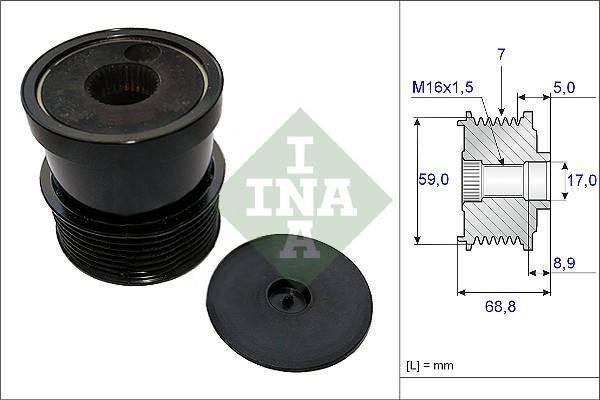 INA 535 0070 30 - Puleggia cinghia, Alternatore autozon.pro