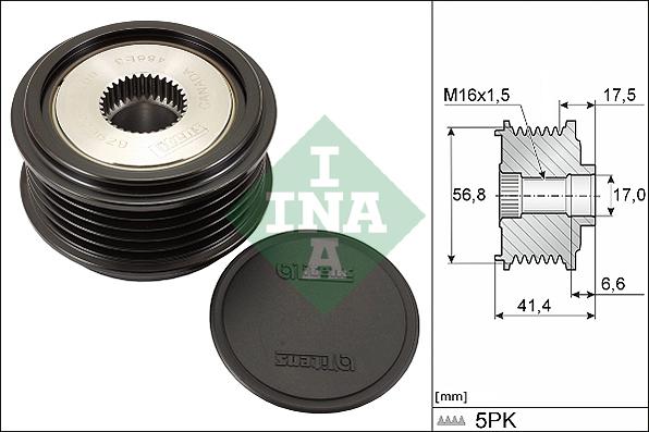 INA 535 0071 30 - Puleggia cinghia, Alternatore autozon.pro