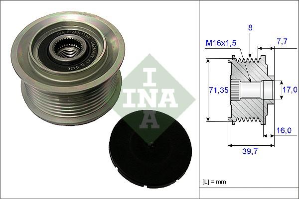 INA 535 0078 10 - Puleggia cinghia, Alternatore autozon.pro