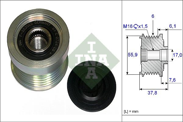 INA 535 0072 10 - Puleggia cinghia, Alternatore autozon.pro