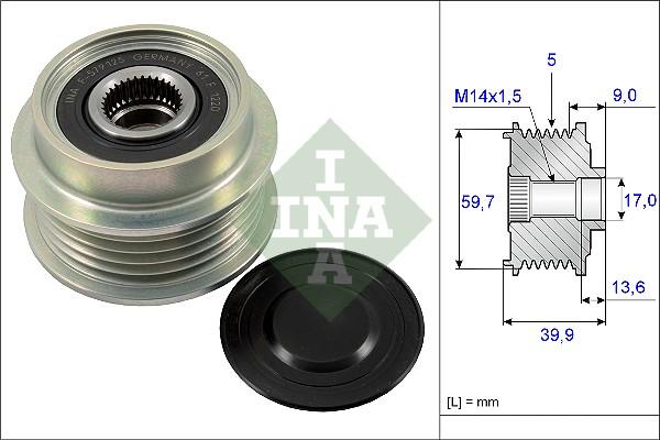 INA 535 0199 10 - Puleggia cinghia, Alternatore autozon.pro