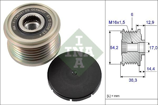 INA 535 0194 10 - Puleggia cinghia, Alternatore autozon.pro