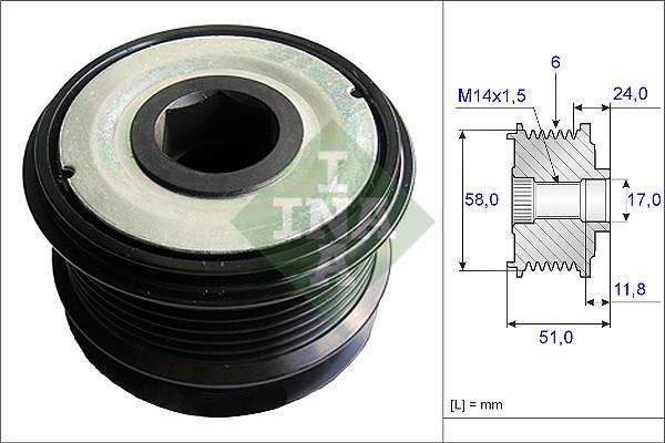 INA 535 0196 10 - Puleggia cinghia, Alternatore autozon.pro