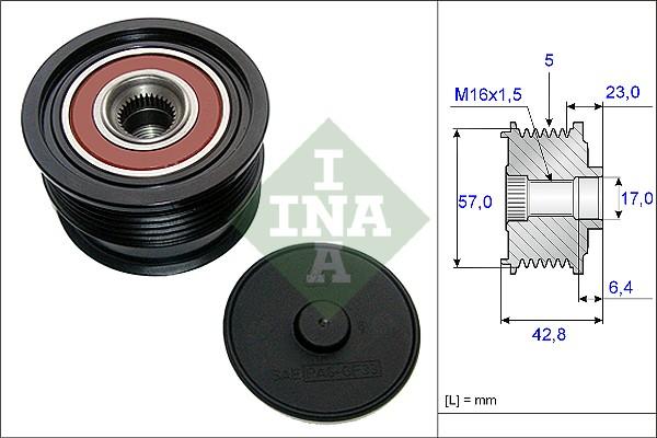 INA 535 0190 10 - Puleggia cinghia, Alternatore autozon.pro