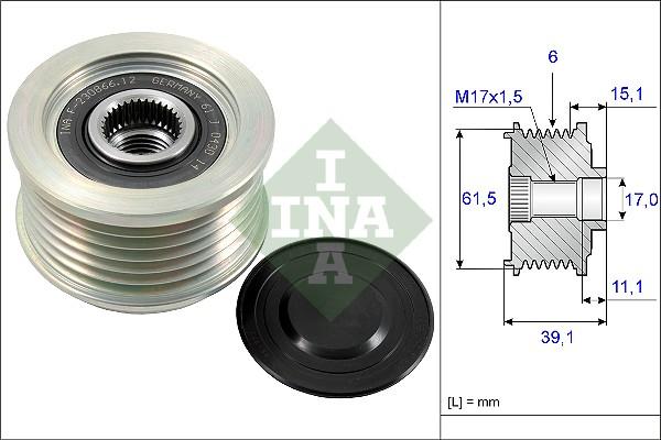 INA 535 0144 10 - Puleggia cinghia, Alternatore autozon.pro