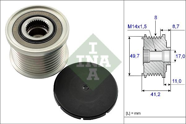 INA 535 0141 10 - Puleggia cinghia, Alternatore autozon.pro