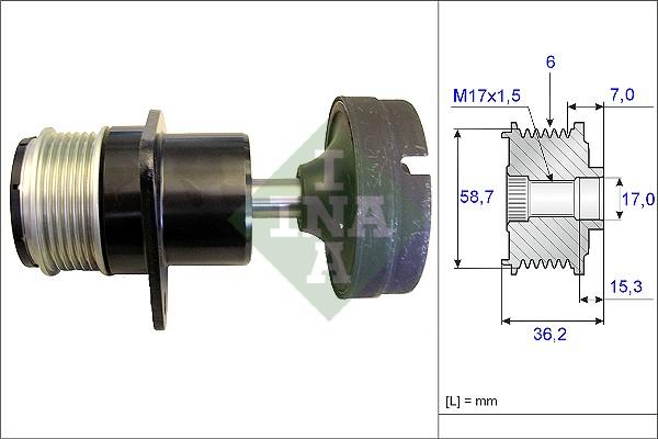 INA 535 0157 10 - Puleggia cinghia, Alternatore autozon.pro