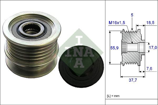 INA 535 0169 10 - Puleggia cinghia, Alternatore autozon.pro