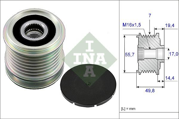 INA 535 0165 10 - Puleggia cinghia, Alternatore autozon.pro