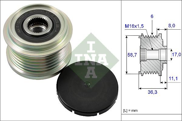 INA 535 0160 10 - Puleggia cinghia, Alternatore autozon.pro