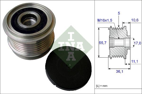 INA 535 0161 10 - Puleggia cinghia, Alternatore autozon.pro