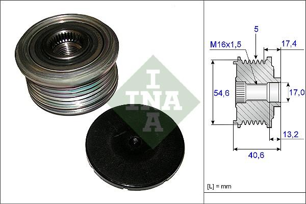 INA 535 0109 10 - Puleggia cinghia, Alternatore autozon.pro