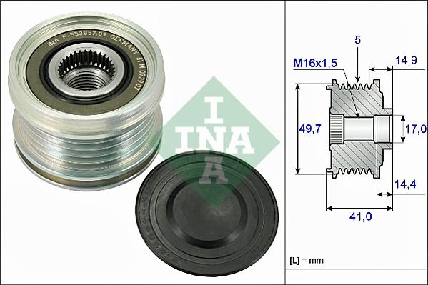 INA 535 0101 10 - Puleggia cinghia, Alternatore autozon.pro