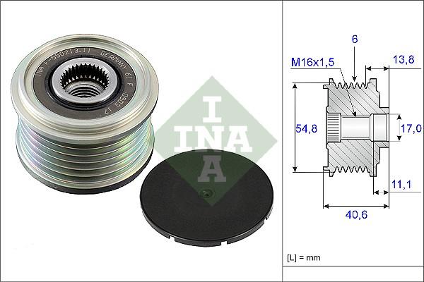 INA 535 0102 10 - Puleggia cinghia, Alternatore autozon.pro