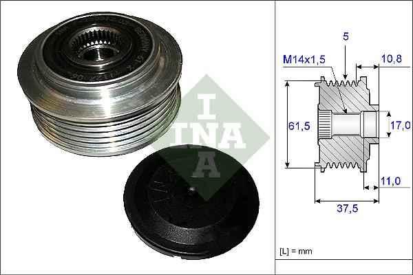 INA 535 0107 10 - Puleggia cinghia, Alternatore autozon.pro