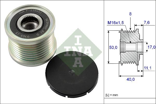 INA 535 0119 10 - Puleggia cinghia, Alternatore autozon.pro