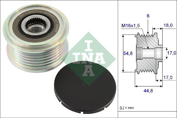 INA 535 0114 10 - Puleggia cinghia, Alternatore autozon.pro