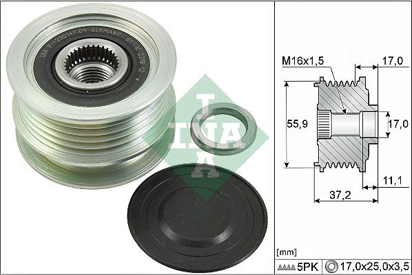 INA 535 0116 10 - Puleggia cinghia, Alternatore autozon.pro