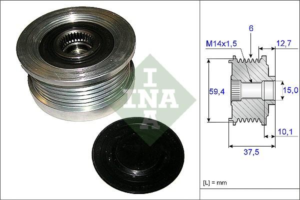 INA 535 0110 10 - Puleggia cinghia, Alternatore autozon.pro