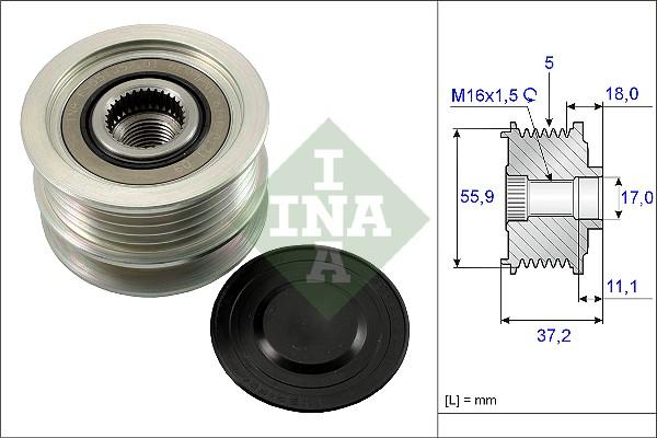 INA 535 0113 10 - Puleggia cinghia, Alternatore autozon.pro