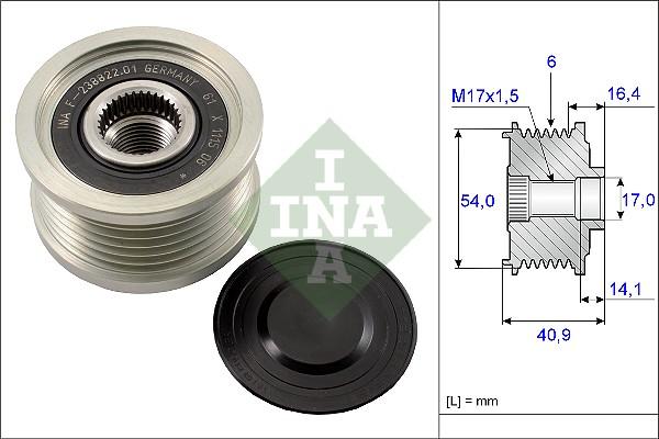 INA 535 0112 10 - Puleggia cinghia, Alternatore autozon.pro