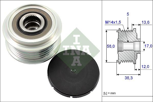 INA 535 0184 10 - Puleggia cinghia, Alternatore autozon.pro