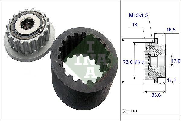 INA 535 0186 10 - Kit manicotto d'accoppiamento flessibile autozon.pro