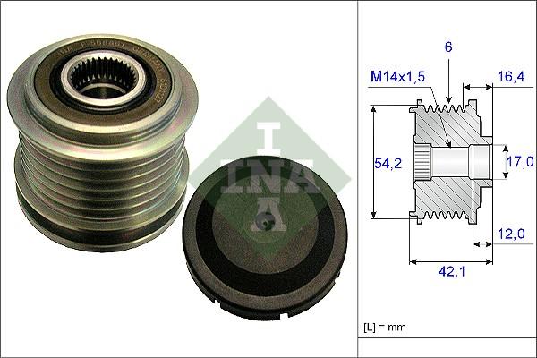 INA 535 0181 10 - Puleggia cinghia, Alternatore autozon.pro