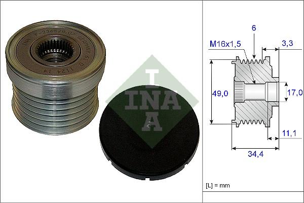 INA 535 0183 10 - Puleggia cinghia, Alternatore autozon.pro