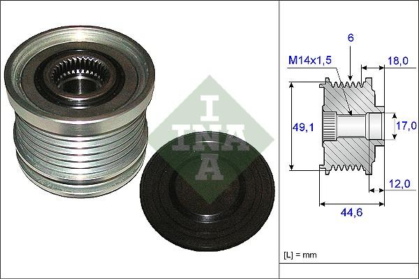 INA 535 0182 10 - Puleggia cinghia, Alternatore autozon.pro