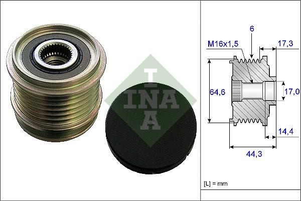 INA 535 0130 10 - Puleggia cinghia, Alternatore autozon.pro