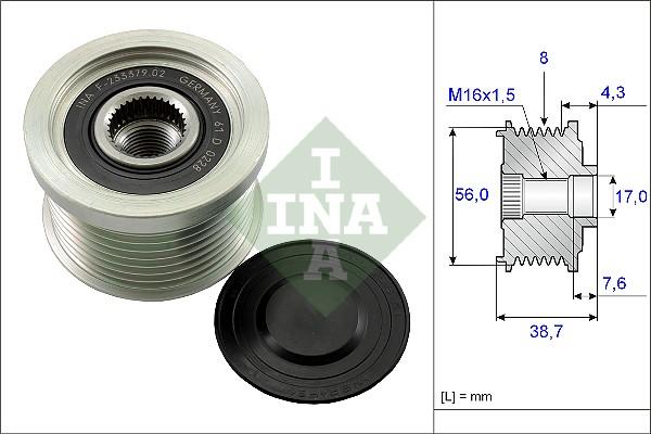 INA 535 0131 10 - Puleggia cinghia, Alternatore autozon.pro