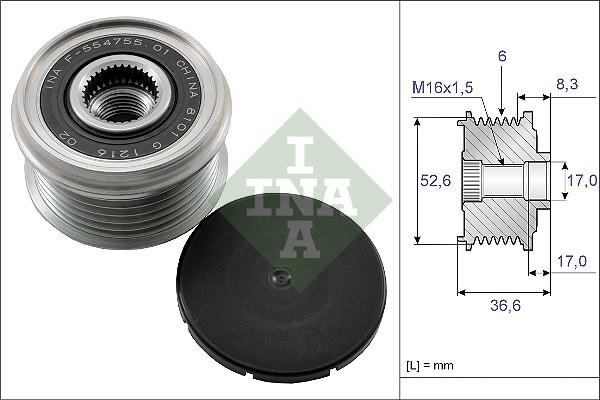 INA 535 0137 10 - Puleggia cinghia, Alternatore autozon.pro