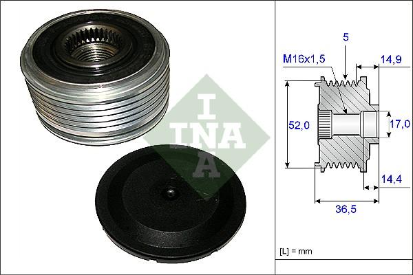 INA 535 0129 10 - Puleggia cinghia, Alternatore autozon.pro