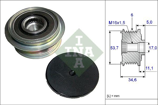 INA 535 0125 10 - Puleggia cinghia, Alternatore autozon.pro