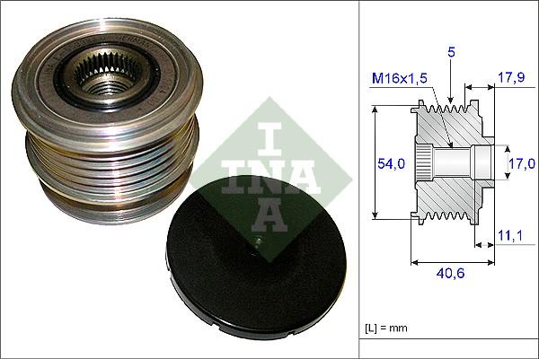 INA 535 0121 10 - Puleggia cinghia, Alternatore autozon.pro