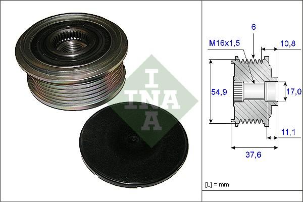 INA 535 0123 10 - Puleggia cinghia, Alternatore autozon.pro