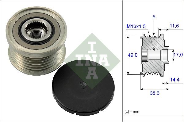 INA 535 0127 10 - Puleggia cinghia, Alternatore autozon.pro